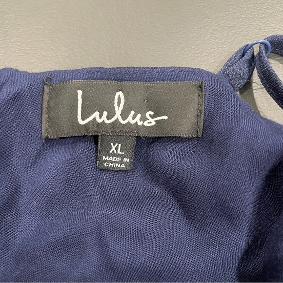 NWT Lulus Navy Blue Pleated Romper - Picture 5 of 14